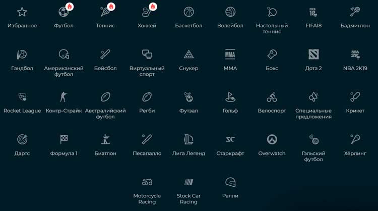 Игры в разделе со ставками на спорт